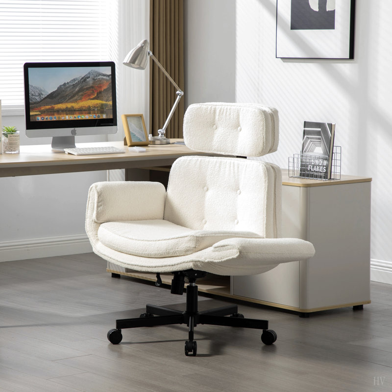 Fauteuil de bureau Criss, Tissu, Ivory