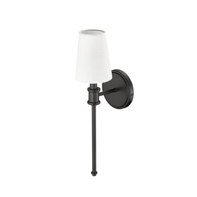 Yelissa 19" Tall Steel Armed Sconce with Fabric Shade