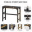 Ensemble de bar de patio 6 pièces, table basse et tabourets d'extérieur imperméables pour 4 personnes toutes saisons Hips, noir-34760-4545726