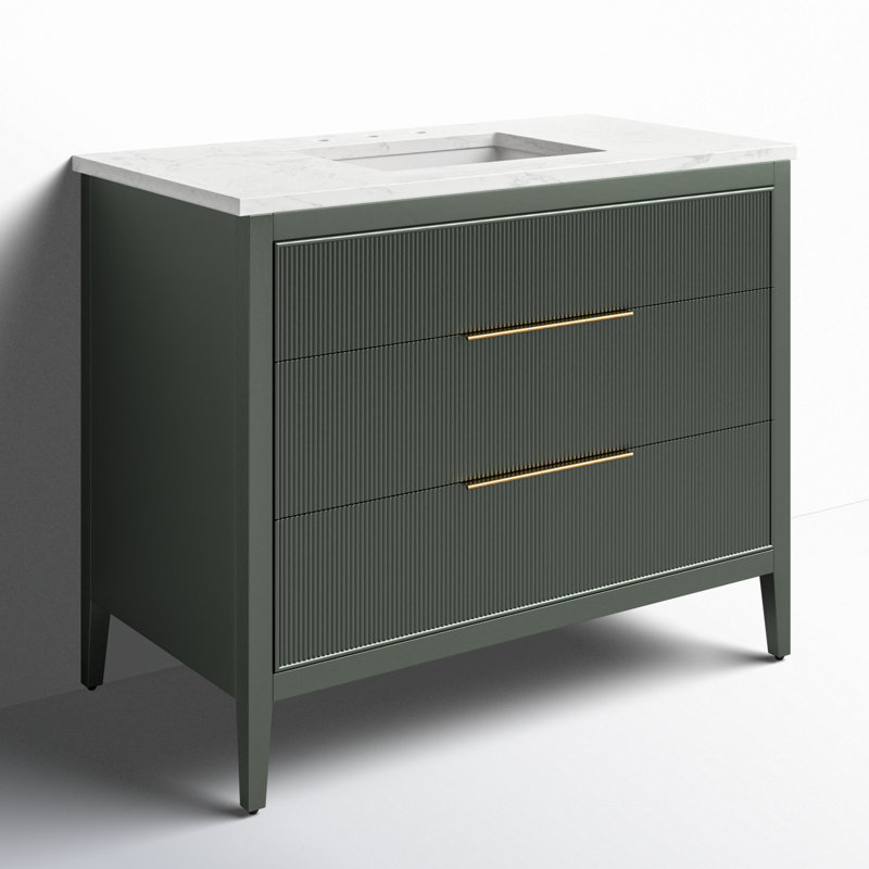 Emma 42" W Single Vanity, Vintage Green