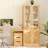 71" H X 70.9" W Bookcase Cabinet With Glass Doors, Modern Bookshelf With 3 Large Drawers(2A+D)
