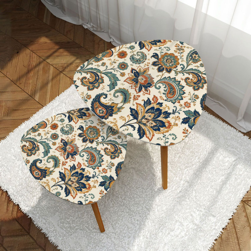 Ensemble de 2 tables basses gigognes Triangle