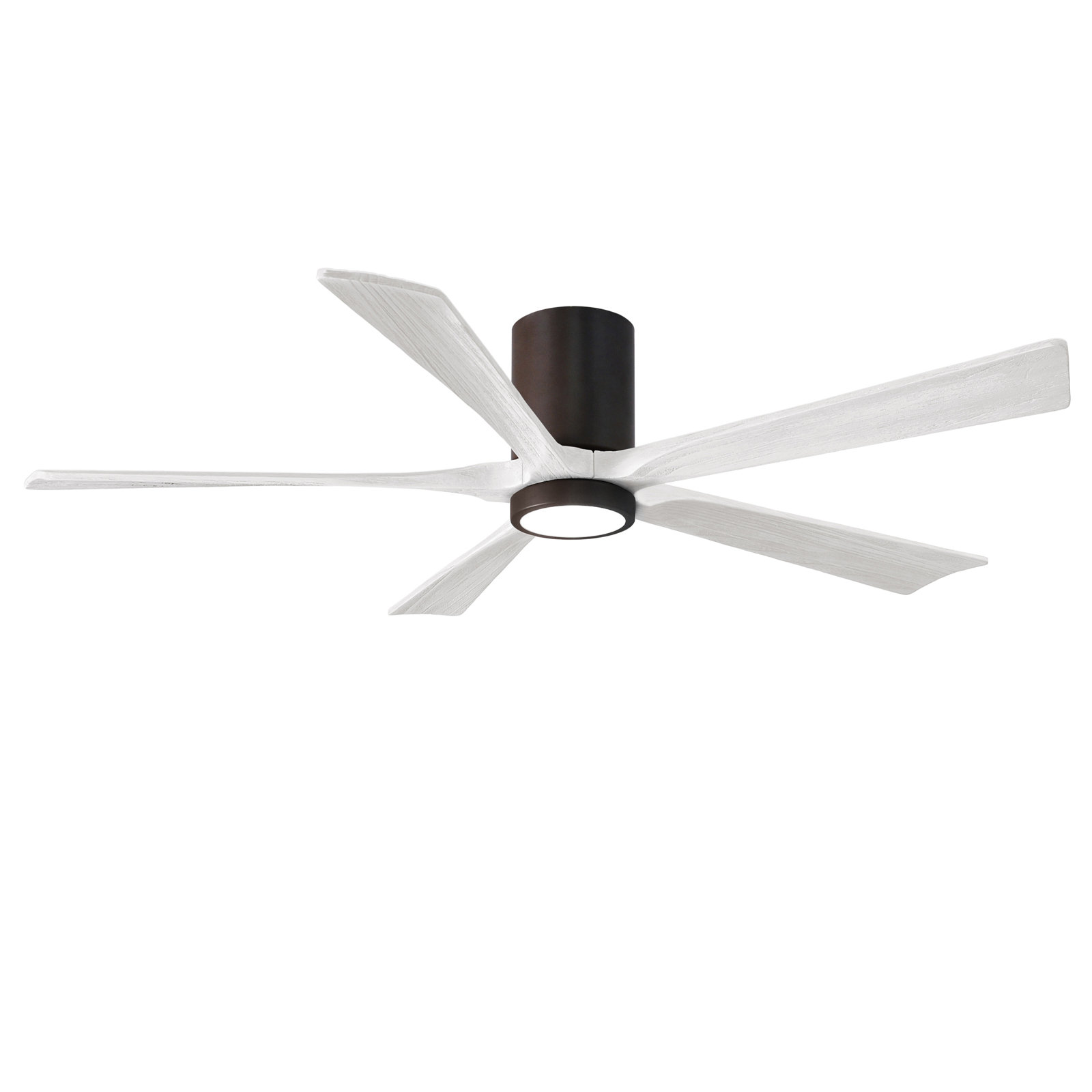 Irene Ceiling Fan with LED Light Kit, Textured Bronze, 60", Matte White