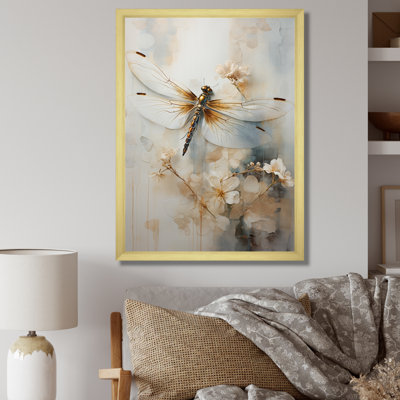 Dragonfly Delight - Dragonfly, reproduction sur toile encadrée