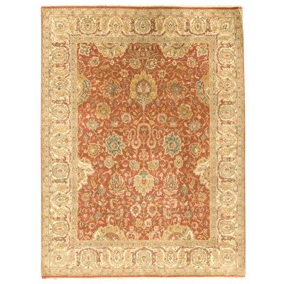 Hand Knotted Wool Oriental Area Rug in Black And Gold