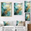 Or et sarcelle aurore harmonie II - spirales abstraites grand art mural-2138757132-2138757131