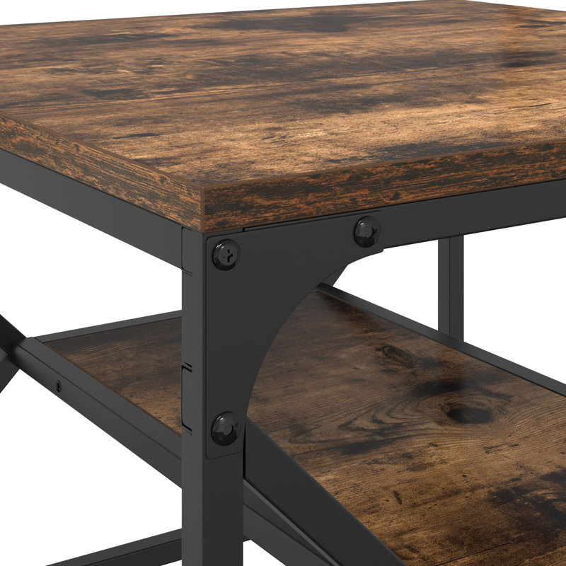 Coffee Table with Storage, Smoked Oak