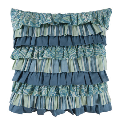Oceana Paisley Ruffled Throw Pillow