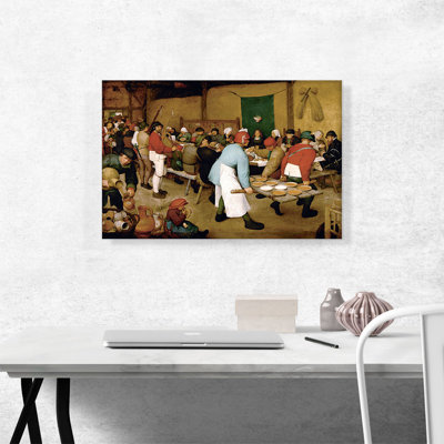«The Peasant Wedding 1569» par Peter Bruegel l'Ancien, reproduction d'art sur toile tendue