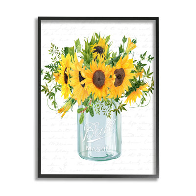 Bouquet de tournesols champêtre rétro