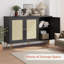 Grand buffet en rotin, rangement décoratif moderne