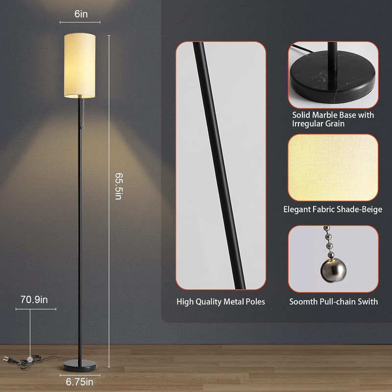Altum 65.5'' Black LED Traditional Floor Lamp