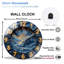 Horloge cosmique avec chiffres dorés - horloge murale moderne en verre 12 po