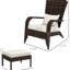 Chaise et blanc crème. Confortable pour la terrasse, le patio et le jardin. Dossier haut avec. Mobilier d'extérieur toutes saisons pour terrasse blanche
