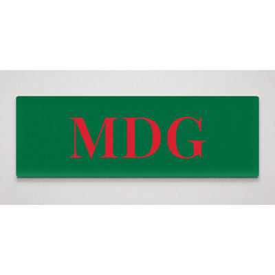 Drapeau du monde de Madagascar Monogramme Diamant de Luxe — Blanc Vert Rouge — Toile panoramique