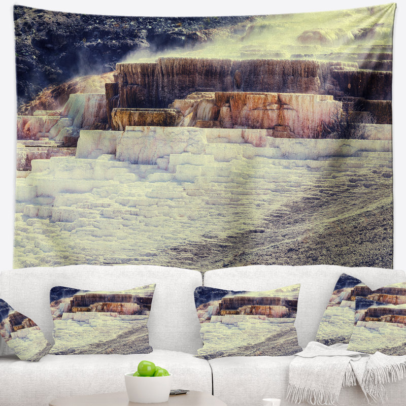 Seascape hot springs dans tapisserie yellowstone, H 32 po x l 39 po