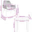 Ensemble repas de patio avec coussins en verre et poly rotin-727446051-727446054-727446055