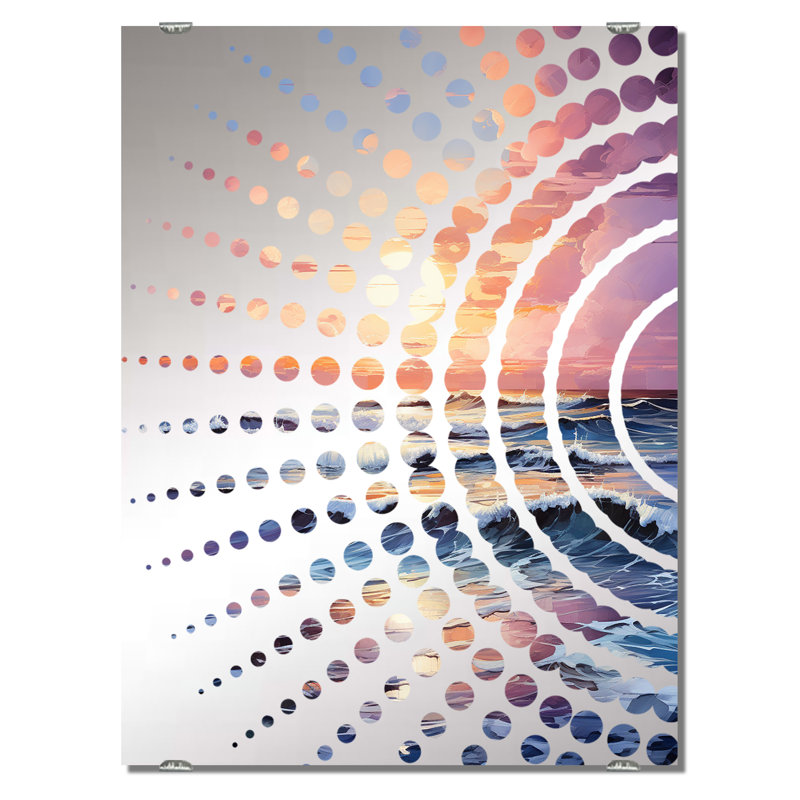 Décoration murale Helmick - Miroir coucher de soleil côtier MIR132983, 40 po x 30 po