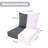 Fade Resistant Outdoor Chair Cushions Set Of 4, 25.6X25.6 Deep Seat Patio Cushions, 28D High Resilience Foam Replacement Patio Chair Cushions Set Of 4 With Removable Cover For Sofa, Adirondack Chair, Sectional,Light Grey-124950033-124950032