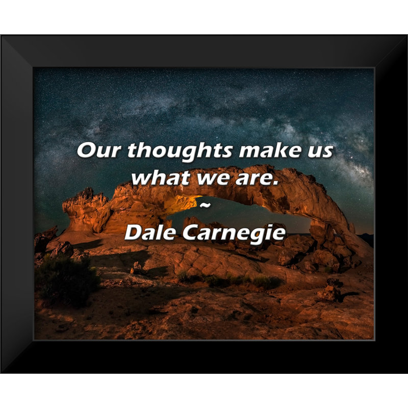 Citation de Dale Carnegie: Nos pensées font de nous ce que nous sommes.