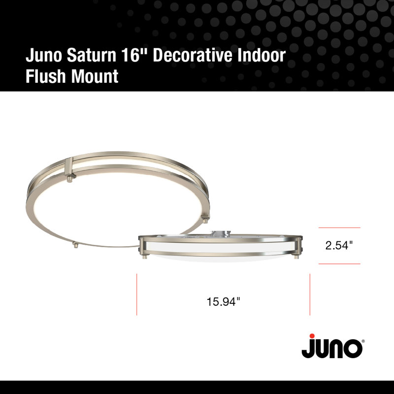 Dreden Acrylic LED Flush Mount, Nickel