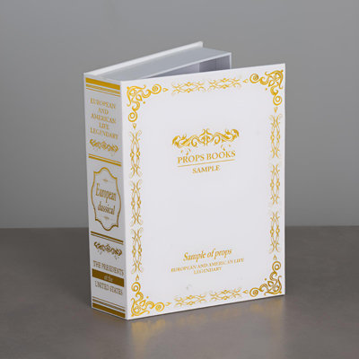 Boîte à livres décorative moderne à bords dorés pour un rangement créatif