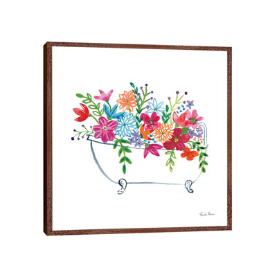 Floral Bathroom I by Farida Zaman - Painting on Canvas