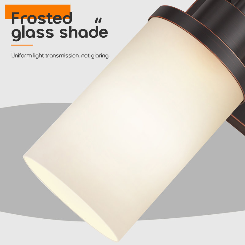 Éclairage pour salle de bain 3 lumières, Bronze frotté à l'huile