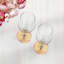 Sous-verres ronds en cuir hibiscus rose-119015041