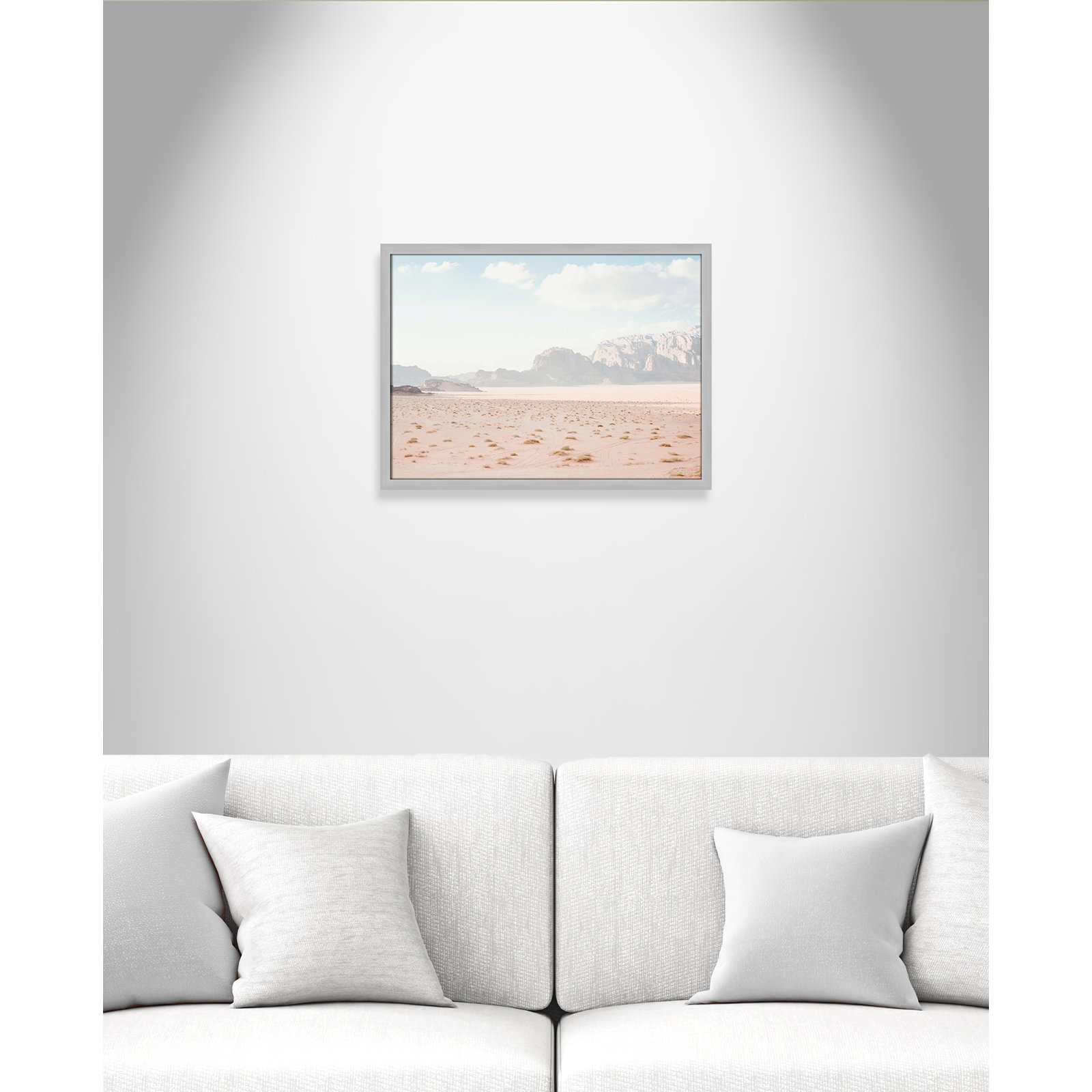 Tire Tracks "Tire Tracks" Print, Matte Silver Framed, 23" W x 17" H