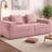 Boneless Modular 2-Seater Loveseat Boneless Sofa Cloud Sectional Couch with Deep Plush Seating & Throw Pillows, Corduroy Fabric Modern Sofa for Living Room, No Assembly Needed-157520066