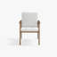 Ensemble de 2 chaises de jardin SeeHill, chaises de patio en aluminium avec coussins, fauteuils modernes résistants aux intempéries pour jardin, terrasse, balcon, teck