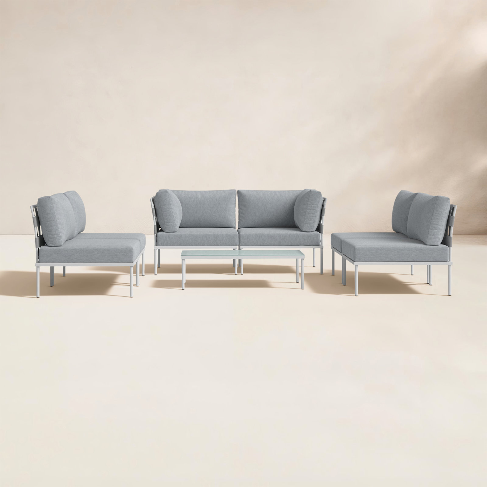 Harmony 6-Person Patio Seating Group, Gray