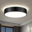 Plafonnier moderne à intensité variable, plafonniers encastrés sélectionnables 2700K-6000K 5CCT, plafonnier rond en métal minimaliste à DEL pour la chambre à coucher, la cuisine, le couloir et la salle de lavage