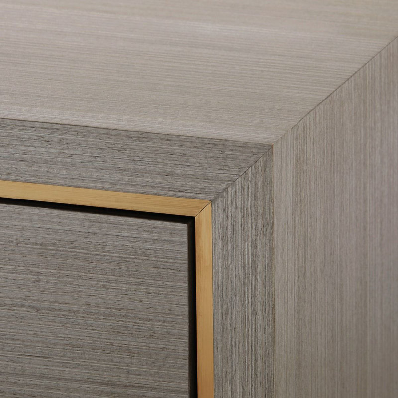 Blake 72.5'' W Solid Wood Sideboard, Taupe Gray