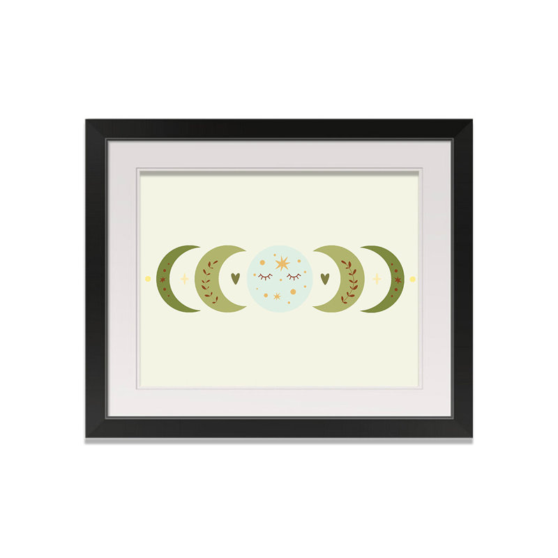 Phases de lune, art encadré, H 20 po x l 16 po x P 1 po
