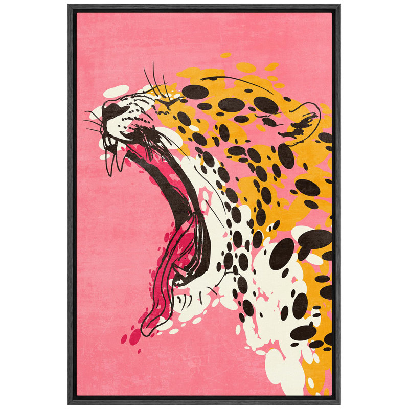 Léopard vif, H 24 po x l 16 po x P 1,5 po, Noir