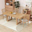 Ensemble de table de salle à manger extensible 5 pièces avec rallonge amovible et 4 chaises rembourrées Farmhouse-95975994