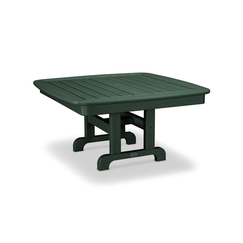 POLYWOOD Nautical Conversation Table, Green, 37"
