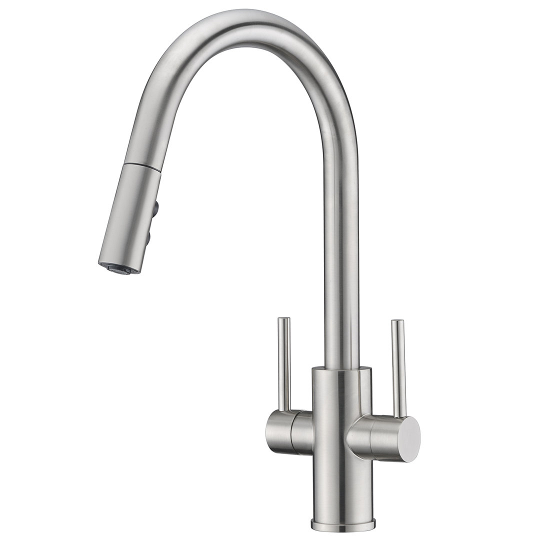 Pull Down Double Handle Kitchen Faucet ORLANDO
