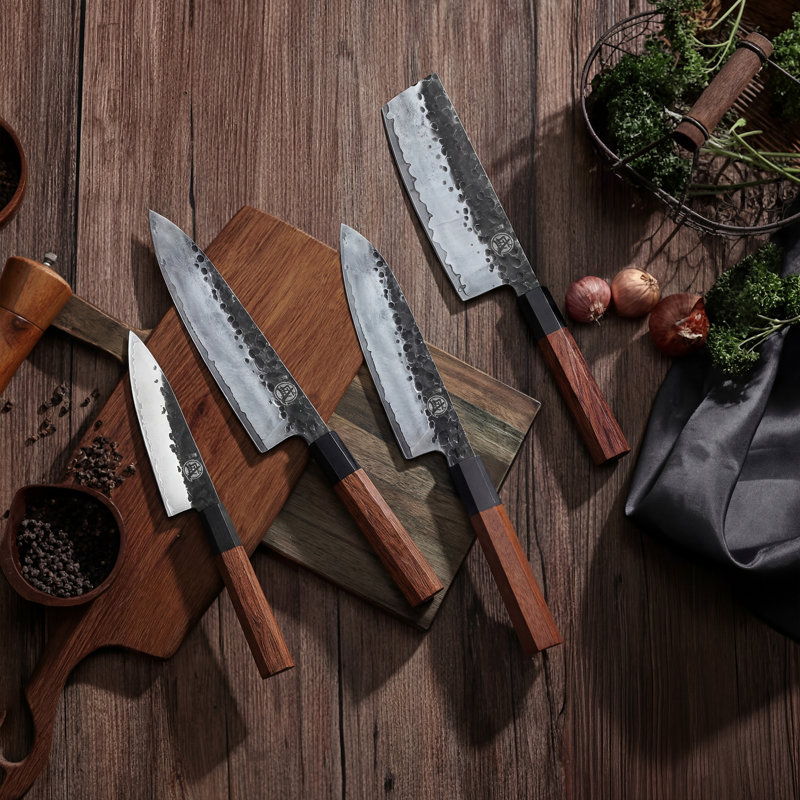 Ensemble de couteaux de cuisine japonais, 4 pièces