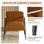 Chaise confortable, chaise d'appoint moderne avec structure en métal, chaise de lecture confortable avec coussin moelleux et accoudoirs en bois pour la chambre à coucher-1841619768