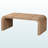 Famoni Japandi Style Waterfall Silhouette Seagrass Coffee Table, 17.19" H X 45.51" W X 23.47" D