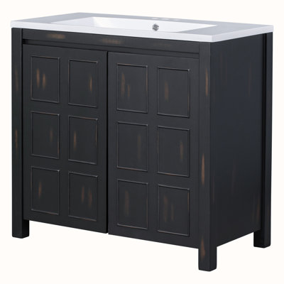 Meuble-lavabo simple 36 po avec plateau Stacye