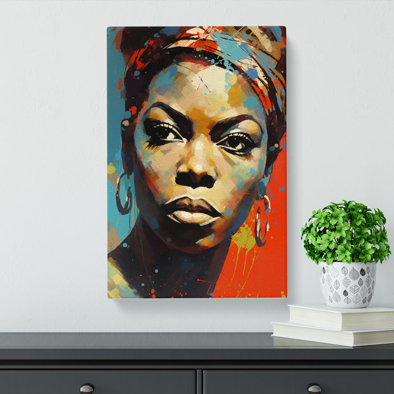 Nina Simone Expressionism - Print, 50cm H x 35cm W x 3cm D