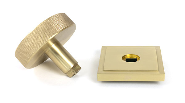 Brompton Single Dummy Door Knob , Satin Brass