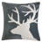 Holiday Reindeer Shiny Linen Square Velvet Pillow Cover and Insert-1947397478