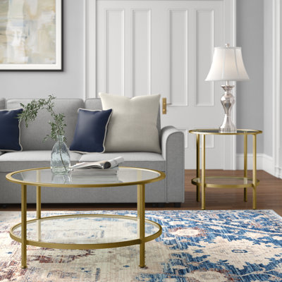 Eiffe 2 - Piece Glass Top Living Room Table Set