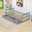 Lit plateforme simple en bois avec 2 tiroirs-2088973679