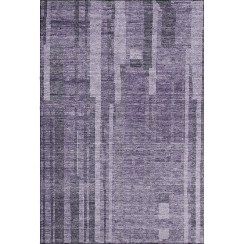 Premium Machine Washable Emerson AMF1063 Striped Rug, Rectangle 10' x 14'